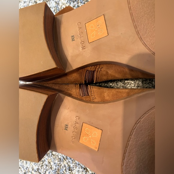 Caslon Womens Block Heel Ankle Bootie Side Zip Cushioned Insole Brown Sz 8 - Picture 8 of 12